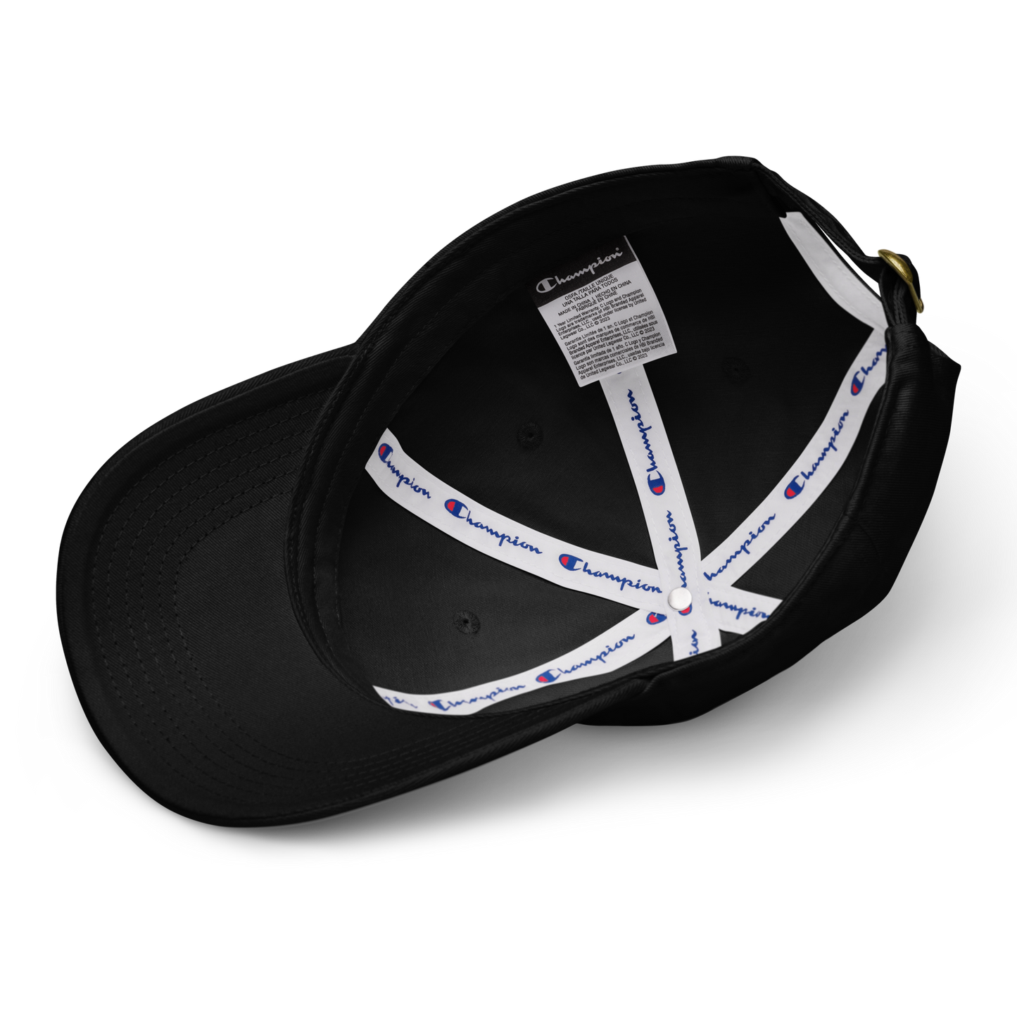 BLACK Champion dad hat with TFT LOGO