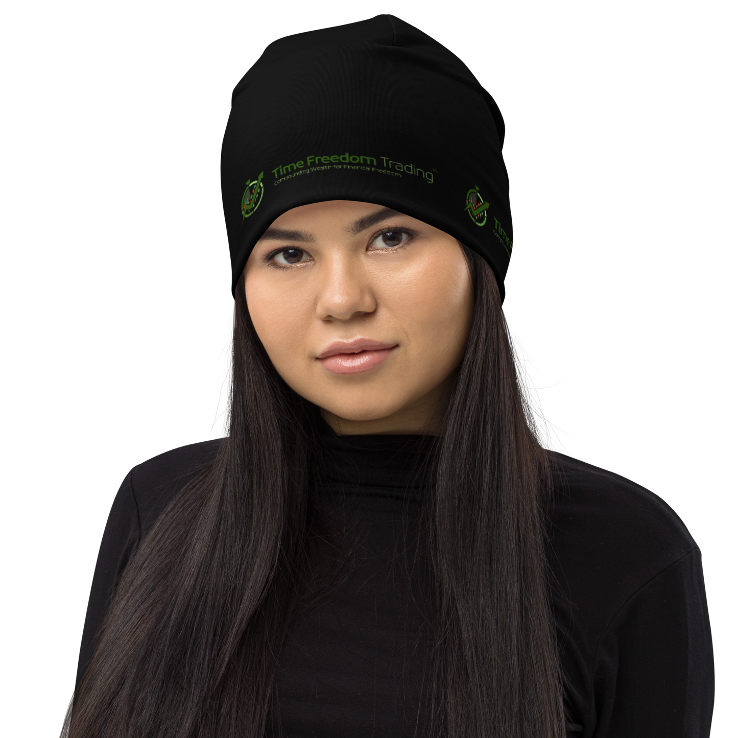 TFT BLK All-Over Print Beanie