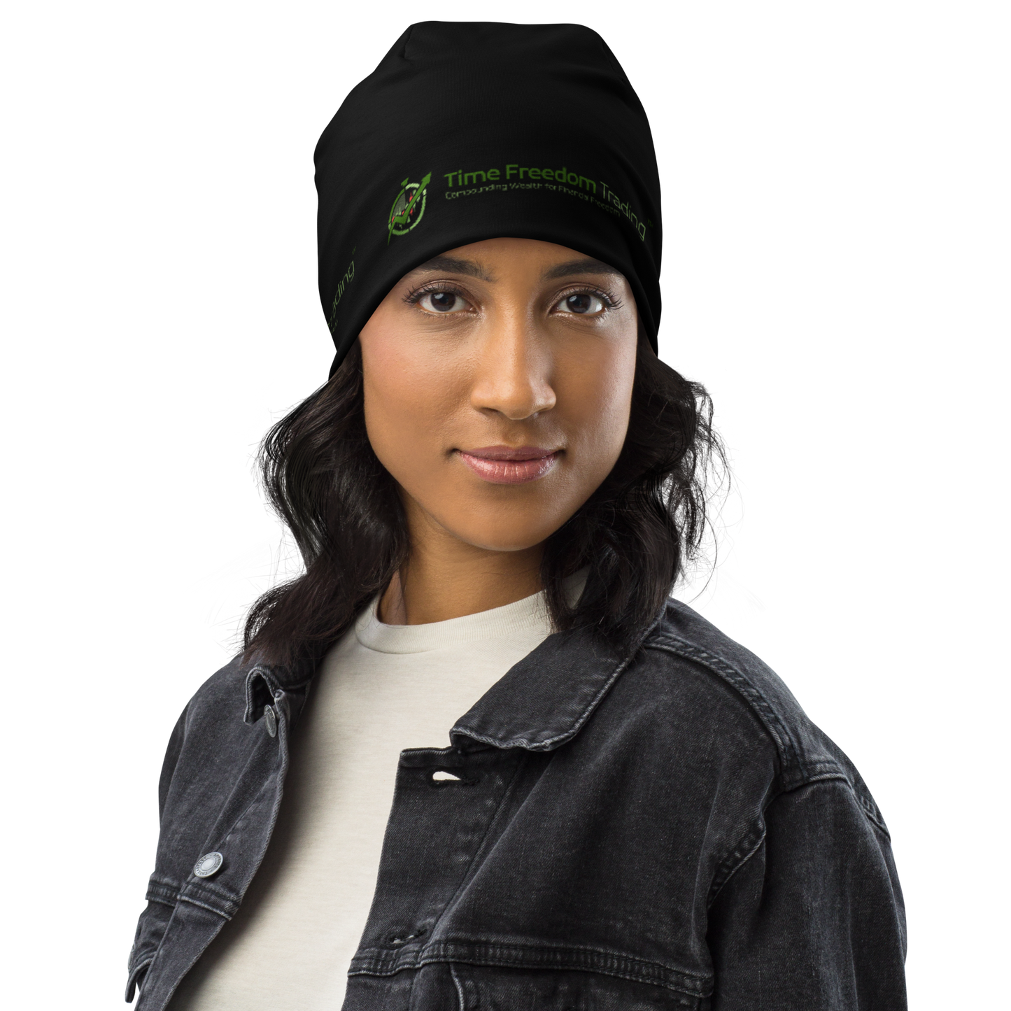 TFT BLK All-Over Print Beanie