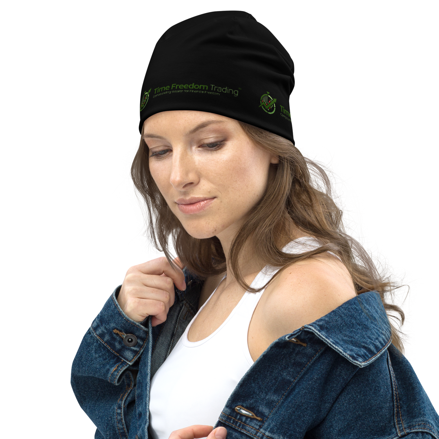 TFT BLK All-Over Print Beanie