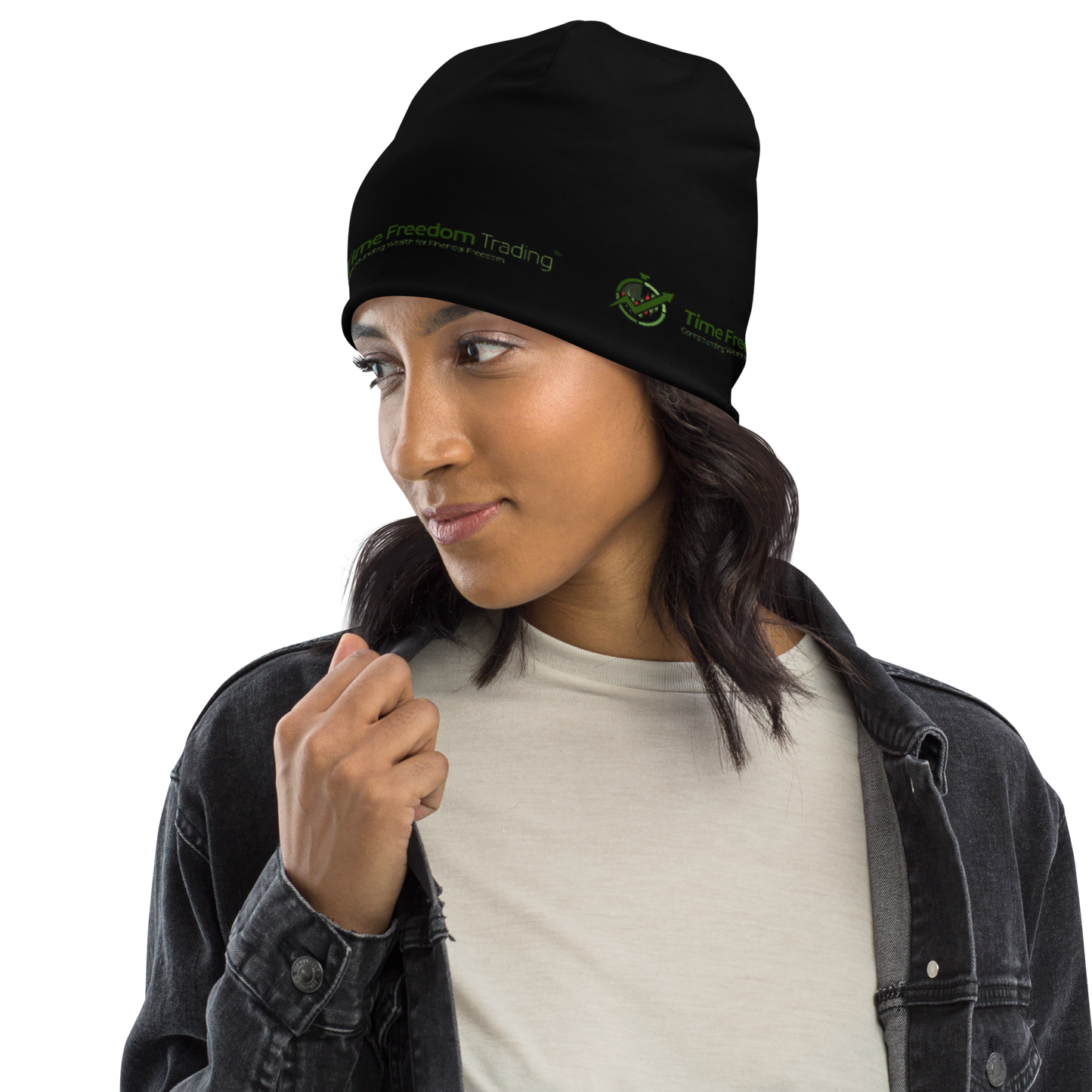 TFT BLK All-Over Print Beanie