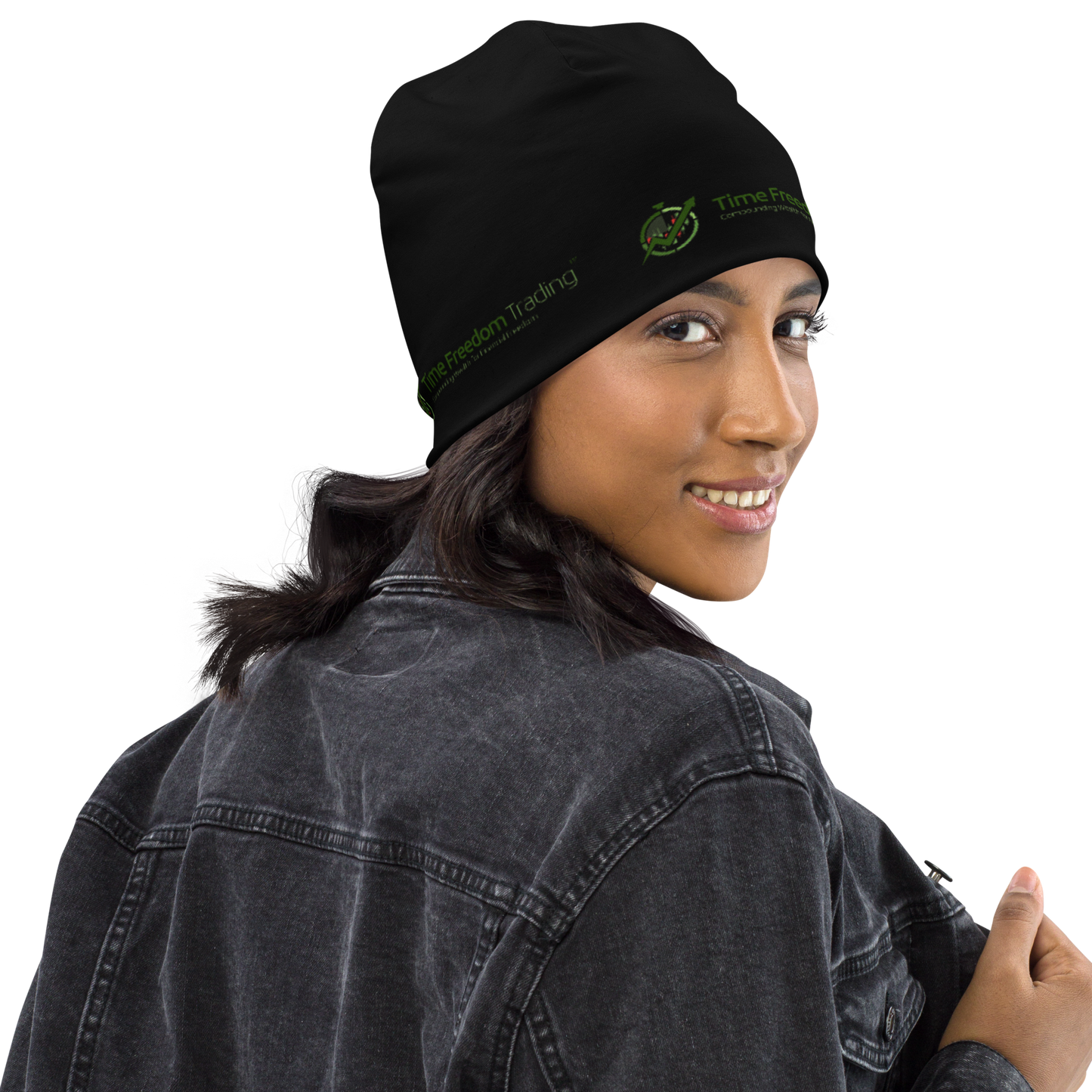 TFT BLK All-Over Print Beanie