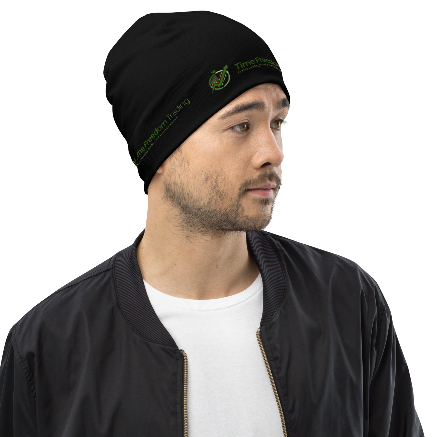 TFT BLK All-Over Print Beanie