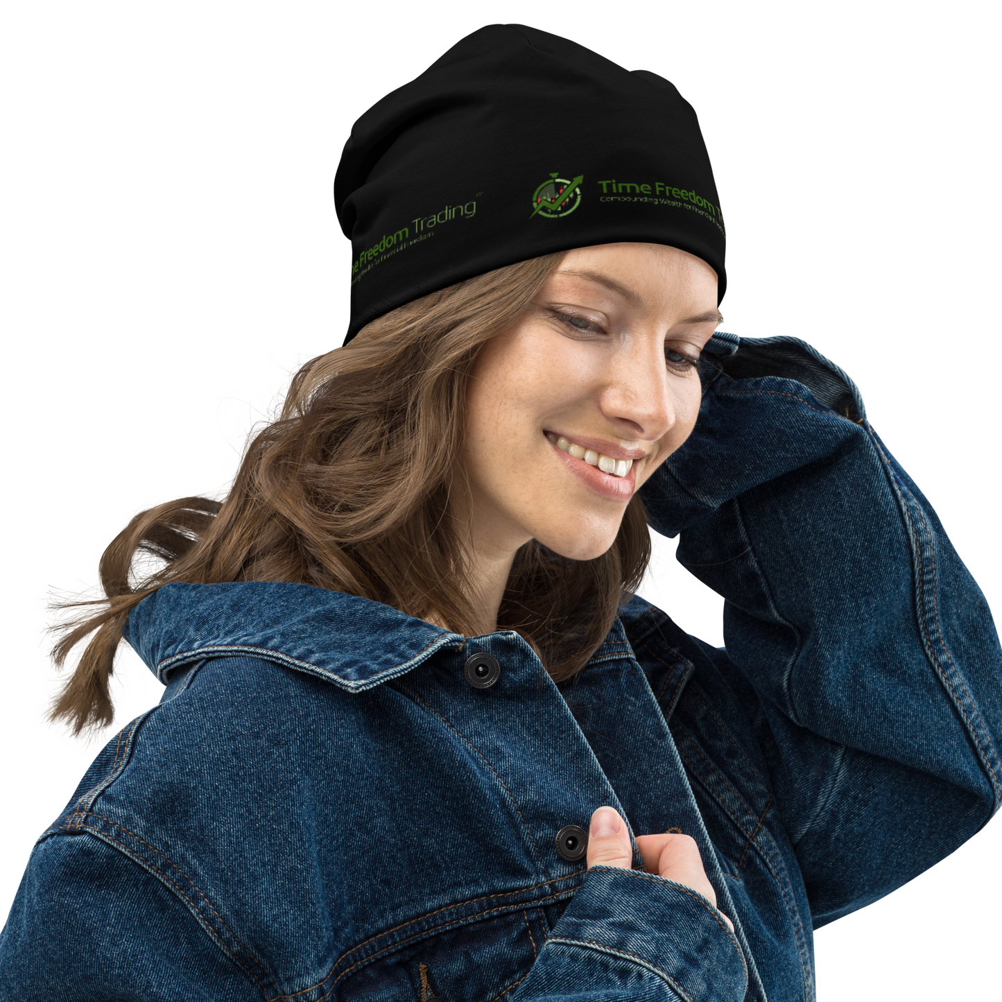 TFT BLK All-Over Print Beanie